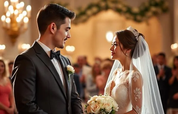 Couple celebrating at an elegant wedding reception