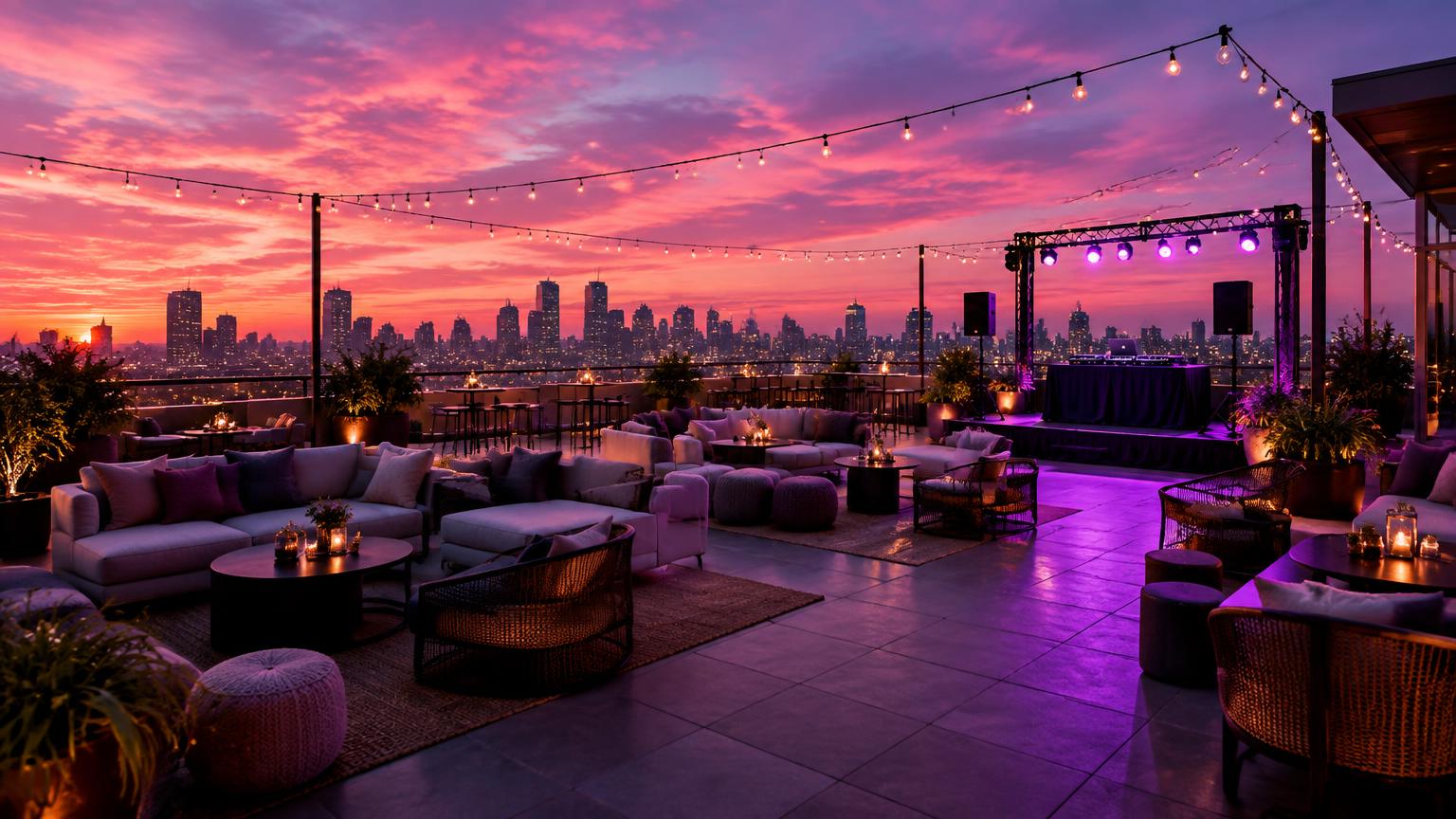 Rooftop Sunset virtual environment